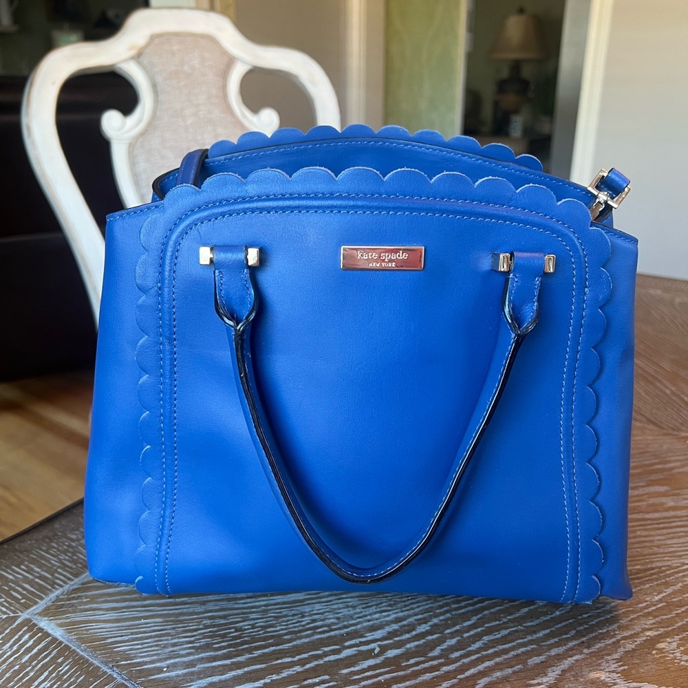 Kate Spade Blue Satchel with Structured Design